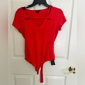 Red-orange Guess body suit, size Medium